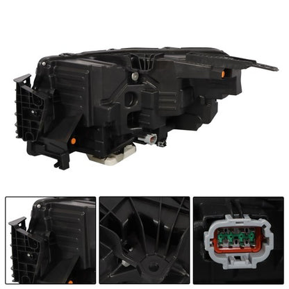 Solid Spare Headlamp Clear Full LED Passenger Black For Nissan Frontier 2022-2024 Headlight