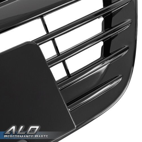 Solid Spare Fit For 2019-2021 Honda HRV HR-V Black Front Bumper Grille Grill w/ Chrome Trim