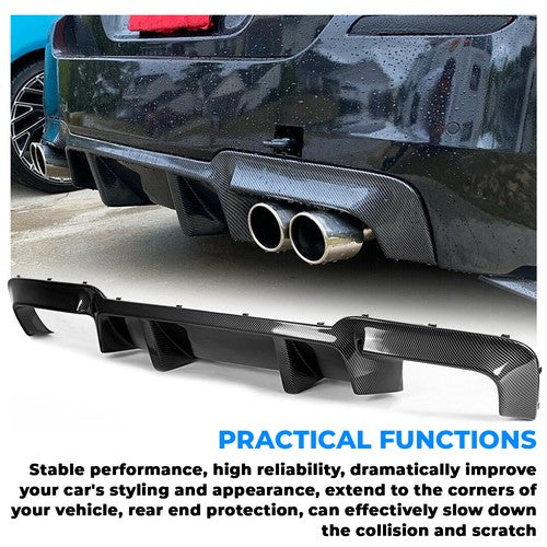 Solid Spare Rear Diffuser Carbon Fiber Color Fits 12-16 BMW 5 Series F10 M5 DTM Style