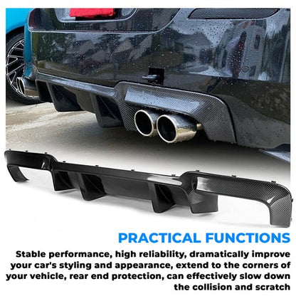 Solid Spare Rear Diffuser Carbon Fiber Color Fits 12-16 BMW 5 Series F10 M5 DTM Style