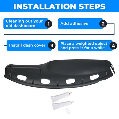 Solid Spare For 1998-02 Dodge Ram 1500/2500/3500 Pickup Dash Bezel&Dashboard Cover Overlay