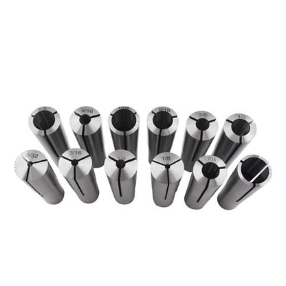 Solid Spare 12 pcs #3 Morse Taper Shank Collets 3MT MT3 1/8" - 3/4" Chuck Set New