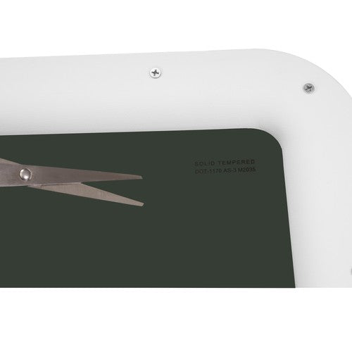 Solid Spare 15" x24" White RV Window Entry Door Tinted Glass For Universal RV Trailer Camper