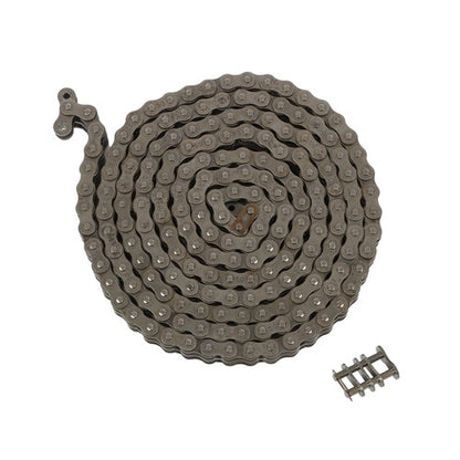 Solid Spare #50-2 Duplex Double Strand Roller Chain x 10 feet + 2 Connecting Links