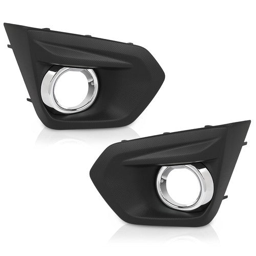 Solid Spare Fog Light Bezel w/ Chrome Trim Fit For 2012-2014 Subaru Impreza Left+Right Side