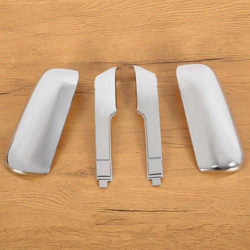 Solid Spare Chrome Top+Side Mirror Cover For 20-24 Chevy Silverado GMC Sierra HD 2500 3500