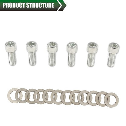 Solid Spare Set Of 12 Chrome Intake Manifold Bolts Fit For 283 327 350 400 Small Block Chevy