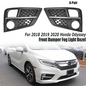 Front Bumper Fog Lights Lamps Cover w/Chrome Trim Fits 2018-2020 Honda Odyssey