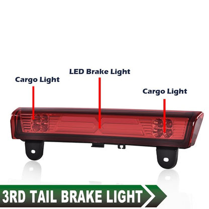 Solid Spare Fit For 00-06 Suburban Tahoe Yukon Red LED Third Brake Light Cargo Lamp New