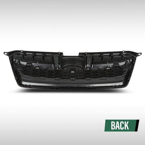 Solid Spare Fit For 2012-2014 Subaru Impreza Black Front Bumper Upper Grille w/ Chrome Tirm