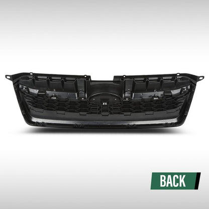Solid Spare Fit For 2012-2014 Subaru Impreza Black Front Bumper Upper Grille w/ Chrome Tirm