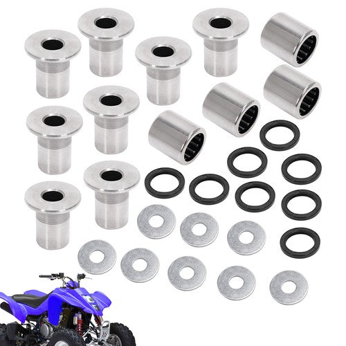 Solid Spare Silvery A Arm Bushing Bearing Shaft Kit For Kawasaki KFX400 Suzuki LTZ400 Z400