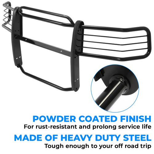 Solid Spare Bumper Grill Brush Guard For 07-13 Chevy Silverado 1500 New Body Style