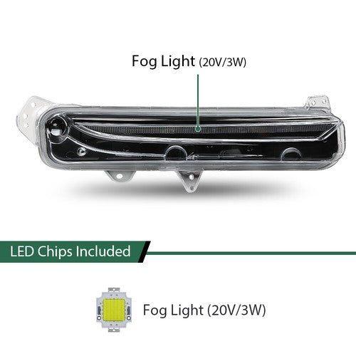 Solid Spare Fit For 16-17 Lincoln MKX LED Front Bumper Fog Light Lamp Right Side FA1Z13200C