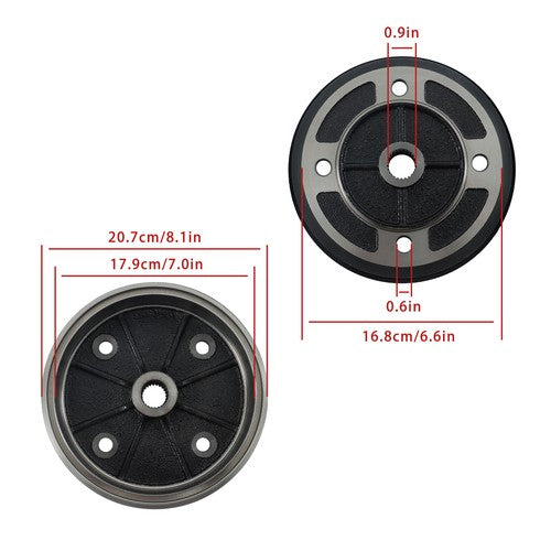 Solid Spare For Kawasaki Mule 2500 2510 2520 1994-2000 41038-1226 Rear Brake Drum New