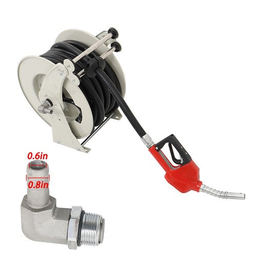 Solid Spare 3/4" x 50' Fuel Hose Reel Retractable Diesel Hose Reel Auto Refueling Gun USA