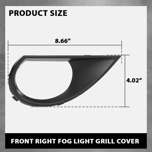 Solid Spare Fit For 2010-2015 Audi Q7 Front Bumper Fog Light Bezel Lamp Cover Right Side