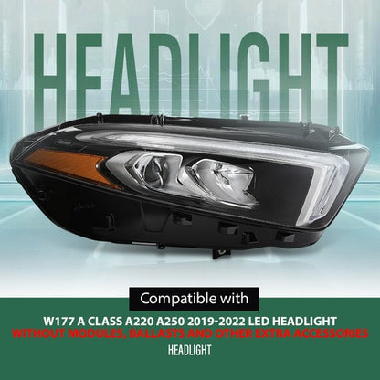 Solid Spare LED Headlight Fit For 2019-2022 Mercedes Benz W177 A Class Right Passenger Side