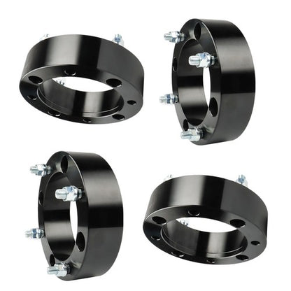 Solid Spare 4pcs 4x156 Wheel Spacers 2" 131mm M12x1.5 For 2013-2020 Polaris Ranger Black