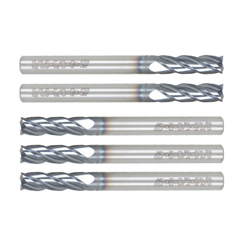 Solid Spare 5 Pcs 3/16" 4 Flute Regular Carbide End Mill 2" Overall Length 5/8" LOC
