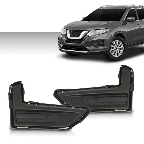 Solid Spare Fit For 17-20 Nissan Rogue Front Passenger & Driver Side Fog Light Cover
