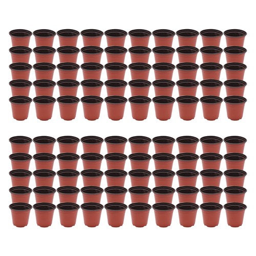 Solid Spare 100Pcs Flowers Nursery Cup Children's Room Nursery Plastic Plant Pot 14X13X9cm