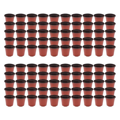 Solid Spare 100Pcs Flowers Nursery Cup Children's Room Nursery Plastic Plant Pot 14X13X9cm