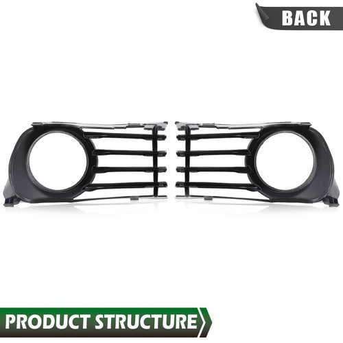 Solid Spare Fog Light Lamp Cover Bezel Grille w/ Hole Fit For 04-09 Toyota Prius LH+RH