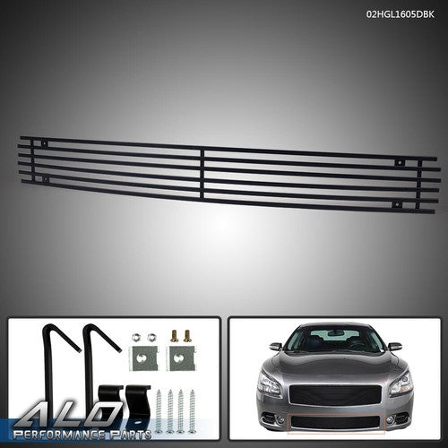 Solid Spare Fit For 2009-2014 Nissan Maxima Front Bumper Lower Billet Grille Grill Insert