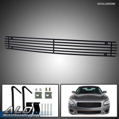 Solid Spare Fit For 2009-2014 Nissan Maxima Front Bumper Lower Billet Grille Grill Insert