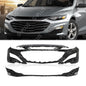 Solid Spare Fit For 2019-2025 Chevrolet Malibu Sedan Front Bumper Cover+Lower Lip Protector