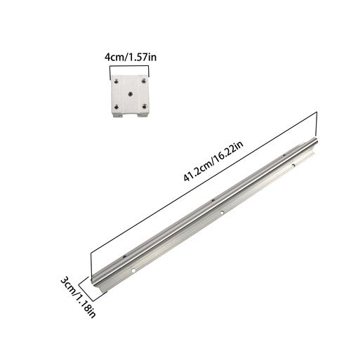 Solid Spare 2Pcs SBR12-400mm Linear RAIL Slide Shaft Rod Guide + 4Pcs SBR12UU Sliders