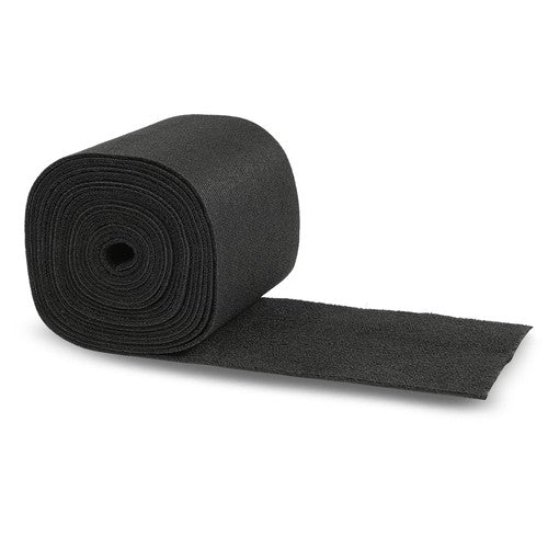 Solid Spare 9" x 25' Ribbed Bunk Carpet / Marine Boat Trailer Runners / Outdoor - Black