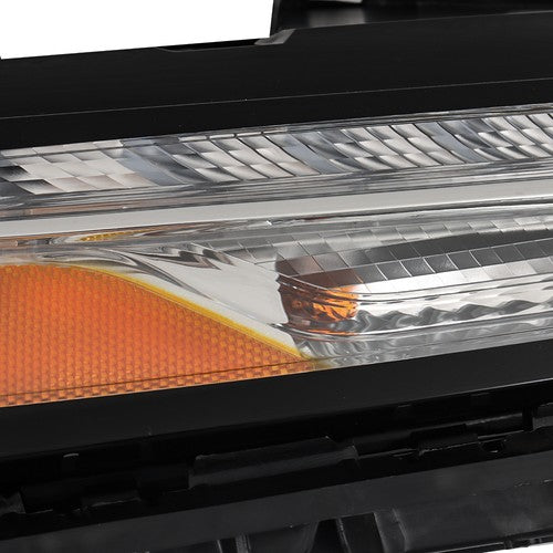 Solid Spare Single RH Side For Jeep Cherokee 2014-2018 Headlight Replacement wLED DRL Black