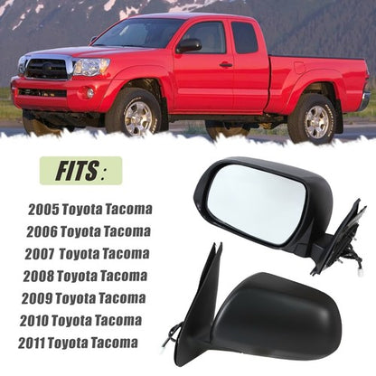 Power Mirror Fit For 2005-2011 Toyota Tacoma Left Driver Side Textured Black 05