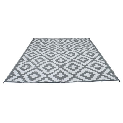 Solid Spare Gray & White 9x12FT Waterproof Plastic Straw Rug For Camping Outdoor Carpet