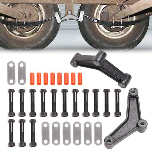 Solid Spare Tandem Trailer Axle Suspension Shackle Kit Heavy Duty For Double Eye Spring