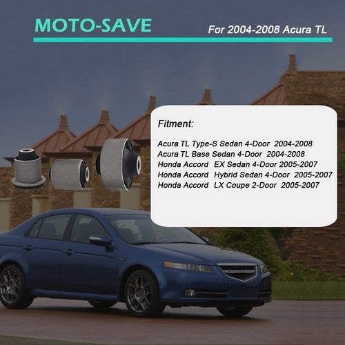 Solid Spare Fit For 04-08 Honda Accord Front Lower Control Arm Inner & Outer Bushing Kit 6Pc