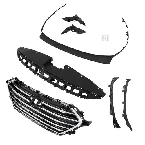 Solid Spare For Hyundai Elantra 2017 2018 Grille Radiator Cover Bumper Lid Set 7pcs Plastic