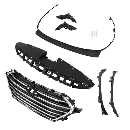 Solid Spare For Hyundai Elantra 2017 2018 Grille Radiator Cover Bumper Lid Set 7pcs Plastic