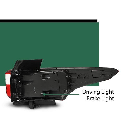 Solid Spare LED Tail Light Brake Lamp Assembly Fit For 18-21 Chevrolet Traverse Left Side
