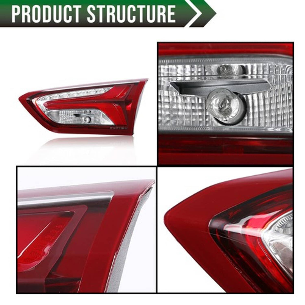 Solid Spare Fit For 2019-2021 Chevrolet Malibu XL Rear Inner Lamps Tail Light Right Side