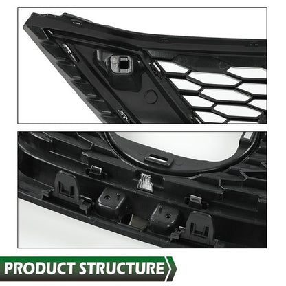 Solid Spare Fit For 20-21 Nissan Qashqai Rogue Sport Front Upper Grille Assembly Chrome