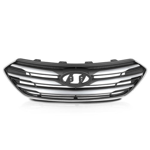 Solid Spare Fit For 2017-2018 Hyundai Santa Fe Sport Front Bumper Upper Grille Assembly