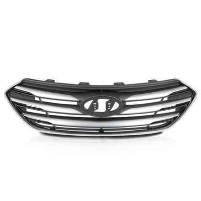 Solid Spare Fit For 2017-2018 Hyundai Santa Fe Sport Front Bumper Upper Grille Assembly