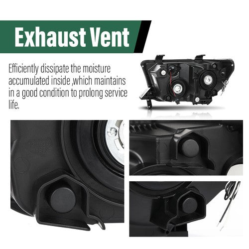 Solid Spare Fit For 2007-2013 Toyota Tundra 2008-2017 Sequoia Headlights Left+Right Smoke