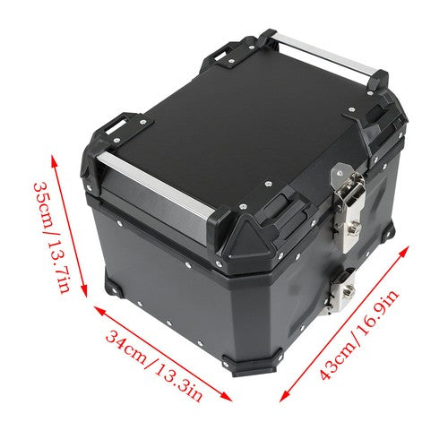 Solid Spare Motorcycle 45L Top Case Tail Box Luggage & 36L Side Case Hard Saddlebag Aluminum