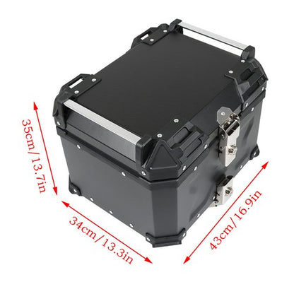 Solid Spare Motorcycle 45L Top Case Tail Box Luggage & 36L Side Case Hard Saddlebag Aluminum