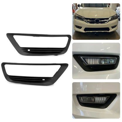 Solid Spare Pair Fog Lights Cover Trim Bezel Fit 2013-2015 14 Honda Accord Sedan LX EX 4DR