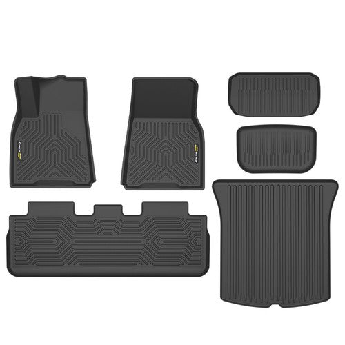 Solid Spare TPE Floor Mats+Cargo Liner Full Set Fit For 2020-2024 Tesla Model Y All-Weather